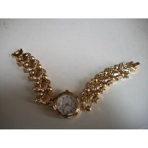 WOMEN GOLD FINISH CUTE CAT FUN FASHION WATCH